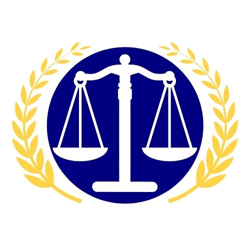 Justice Scales with Olive leaves Law Firm Logo